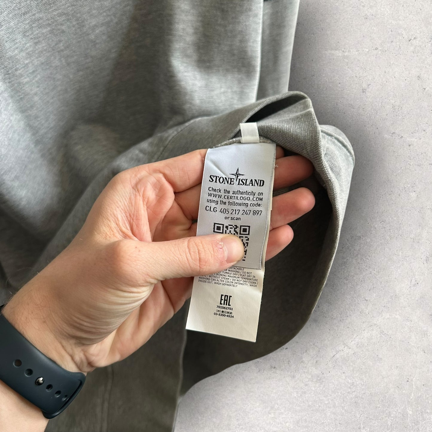 Stone Island Grey Sweatshirt (XL, 23.5”)
