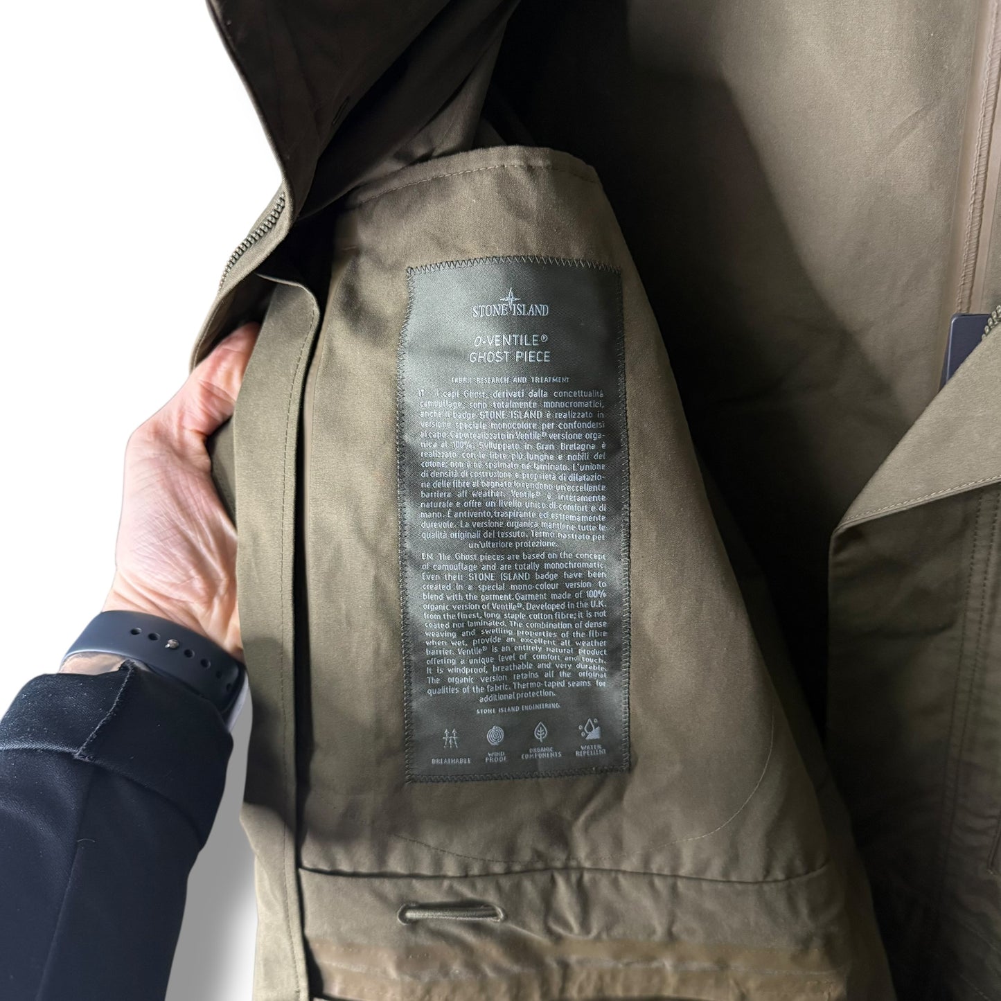 Stone Island O’Ventile Ghost Piece (L, 24”)