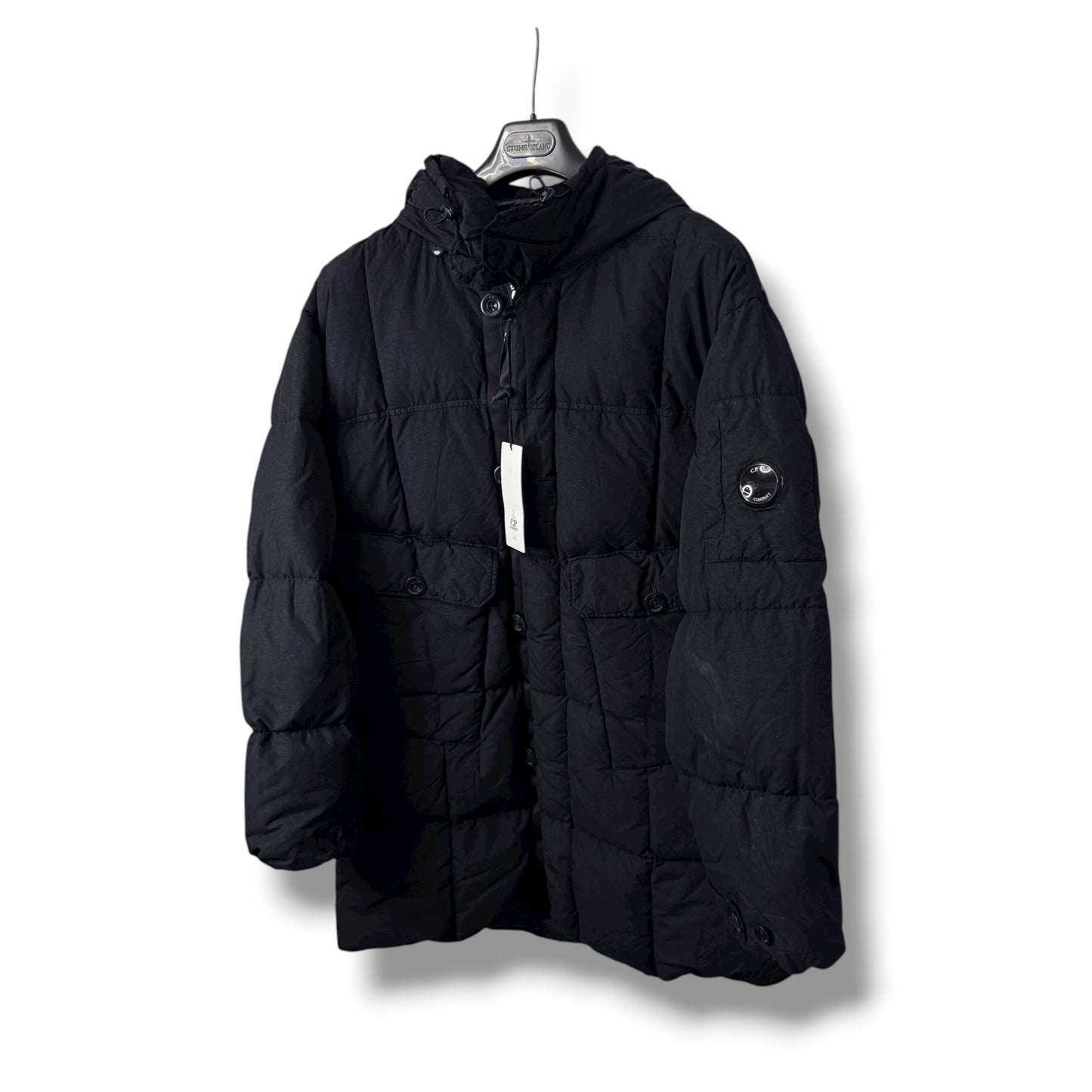 CP Company Flatt Nylon 3/4 Puffer (L, 24.5”)