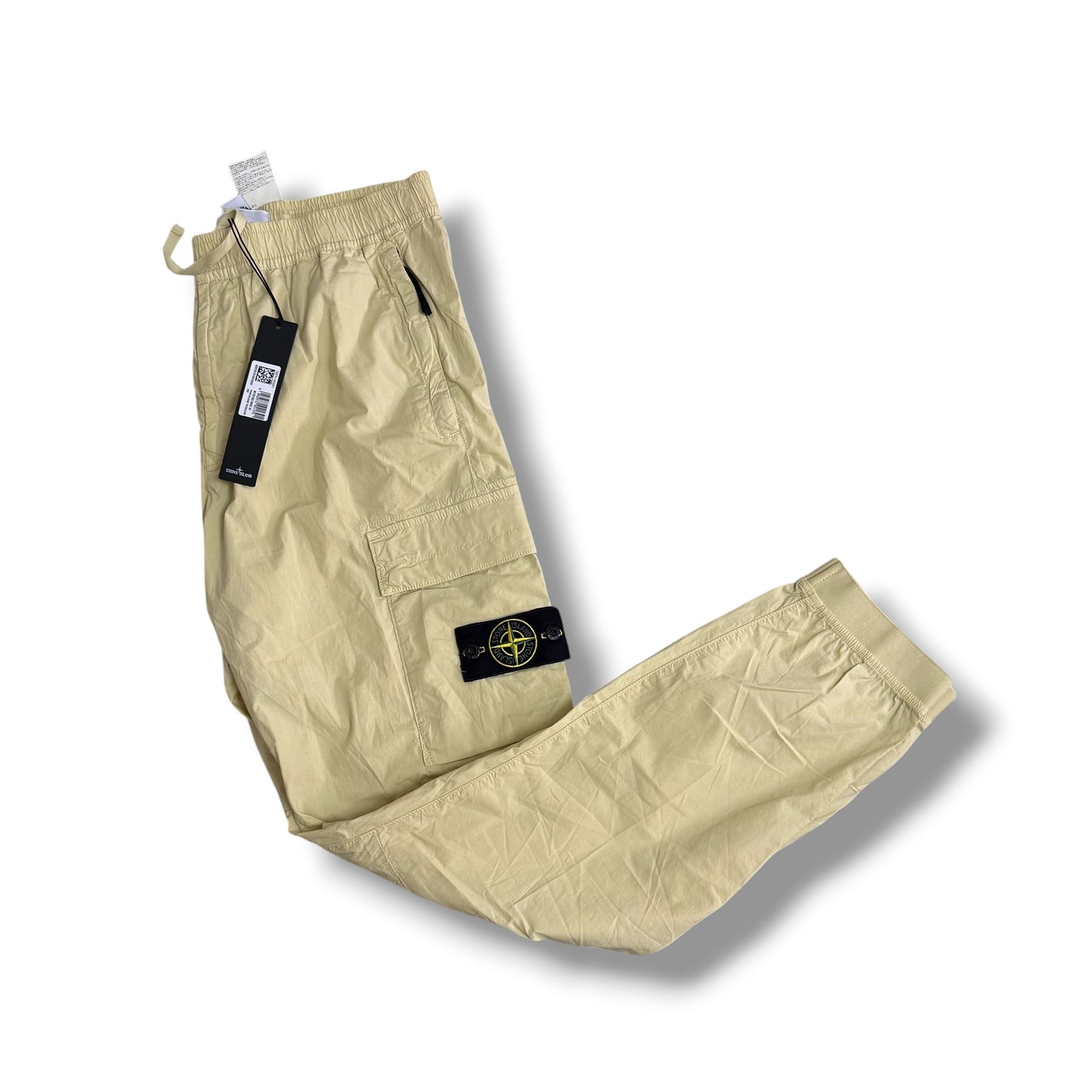 Stone Island Beige Cuffed Cargos