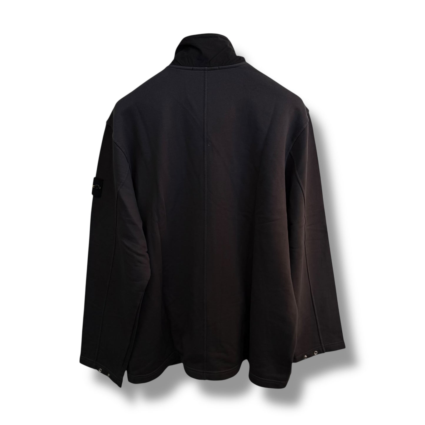 Stone Island Grey Panelled Mix Fabric Full Zip (3XL, 28”)
