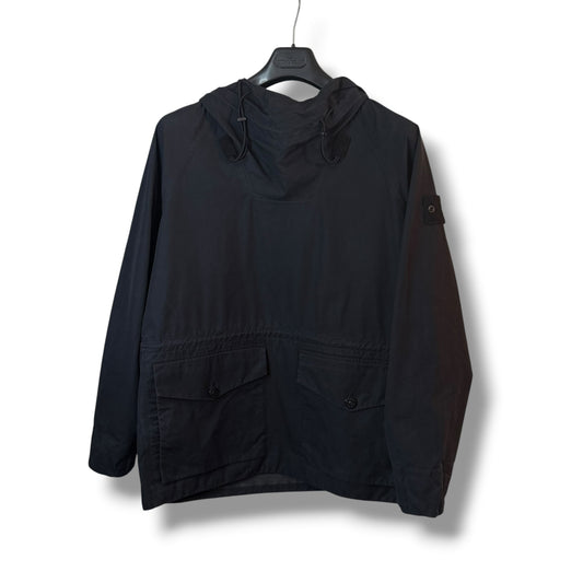 Stone Island Black O-Ventile Ghost Pullover Smock (L, 26”)