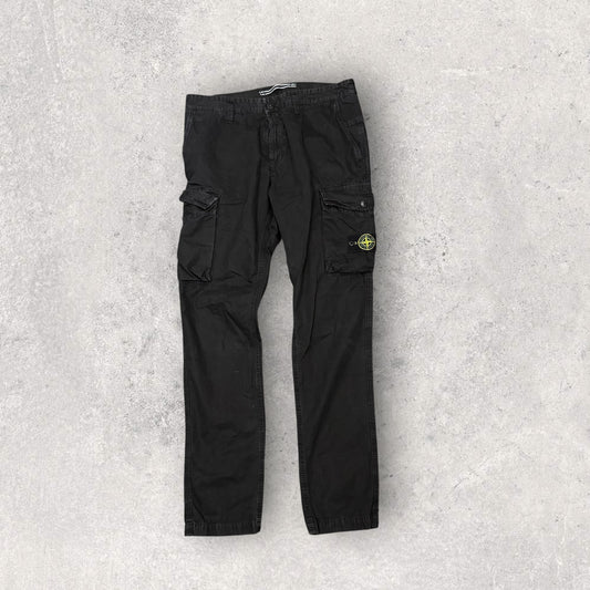 Stone Island Black Cargos (33” Slim Fit”)
