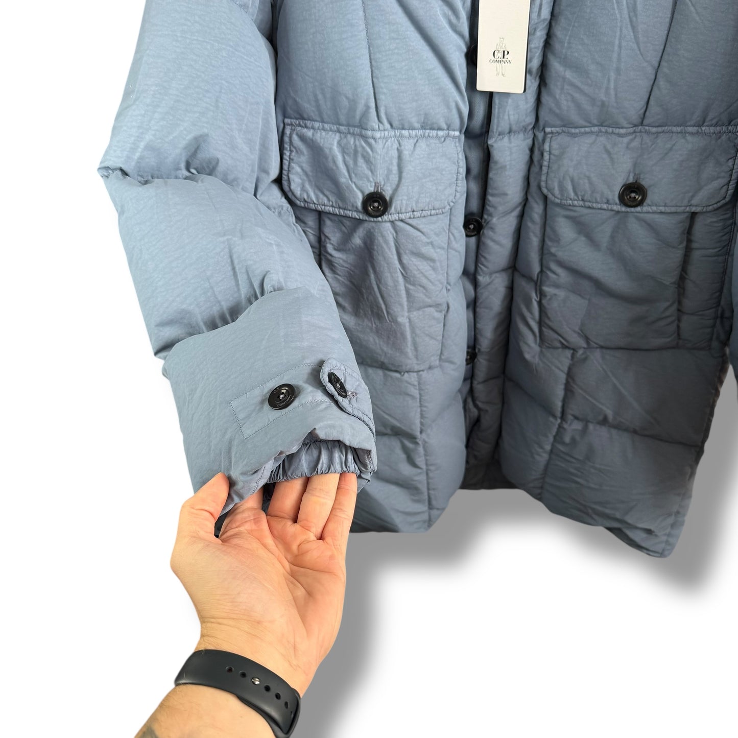 CP Company Flatt Nylon Down Coat (L, 24”)