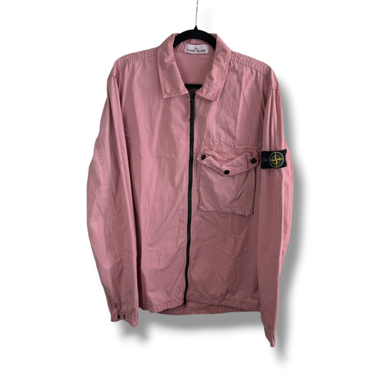Stone Island Pink Overshirt (XL, 23.5”)