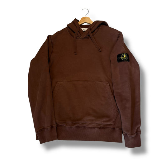 Stone Island Burgundy Hoodie (L, 23”)