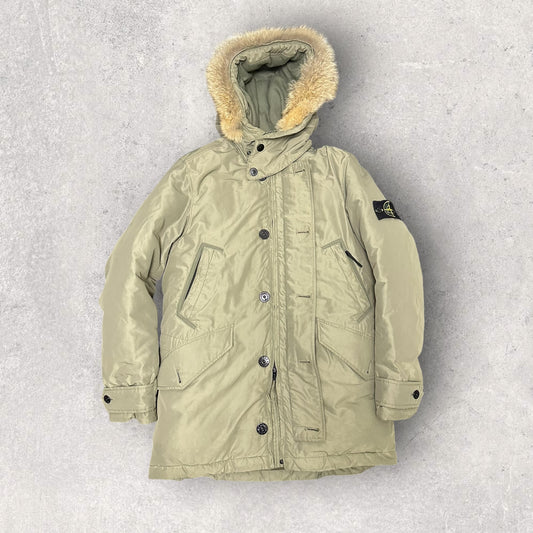 Stone Island Micro Yarn Fur Hood Coat (M 21.5”)