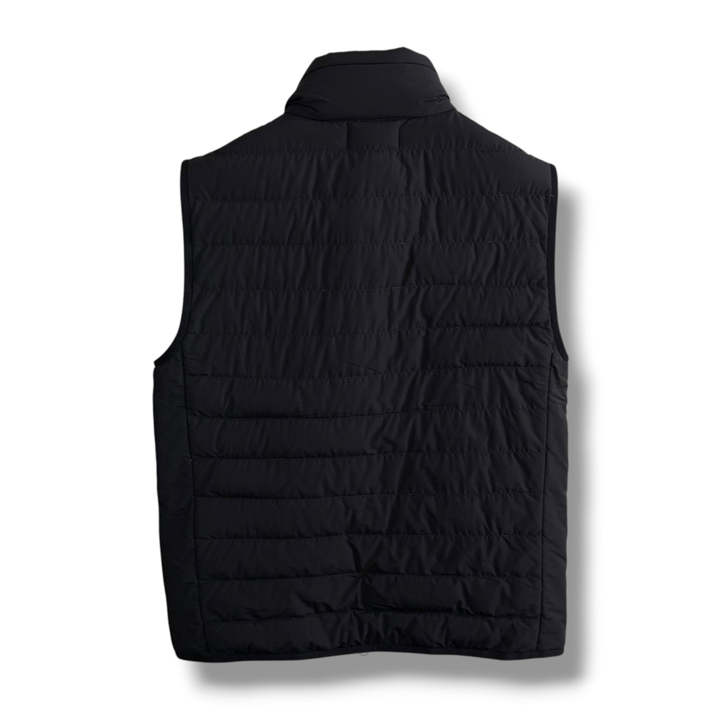 Stone Island Black O-Cotton/R-Nylon Tela Down Gilet (M, 21”)