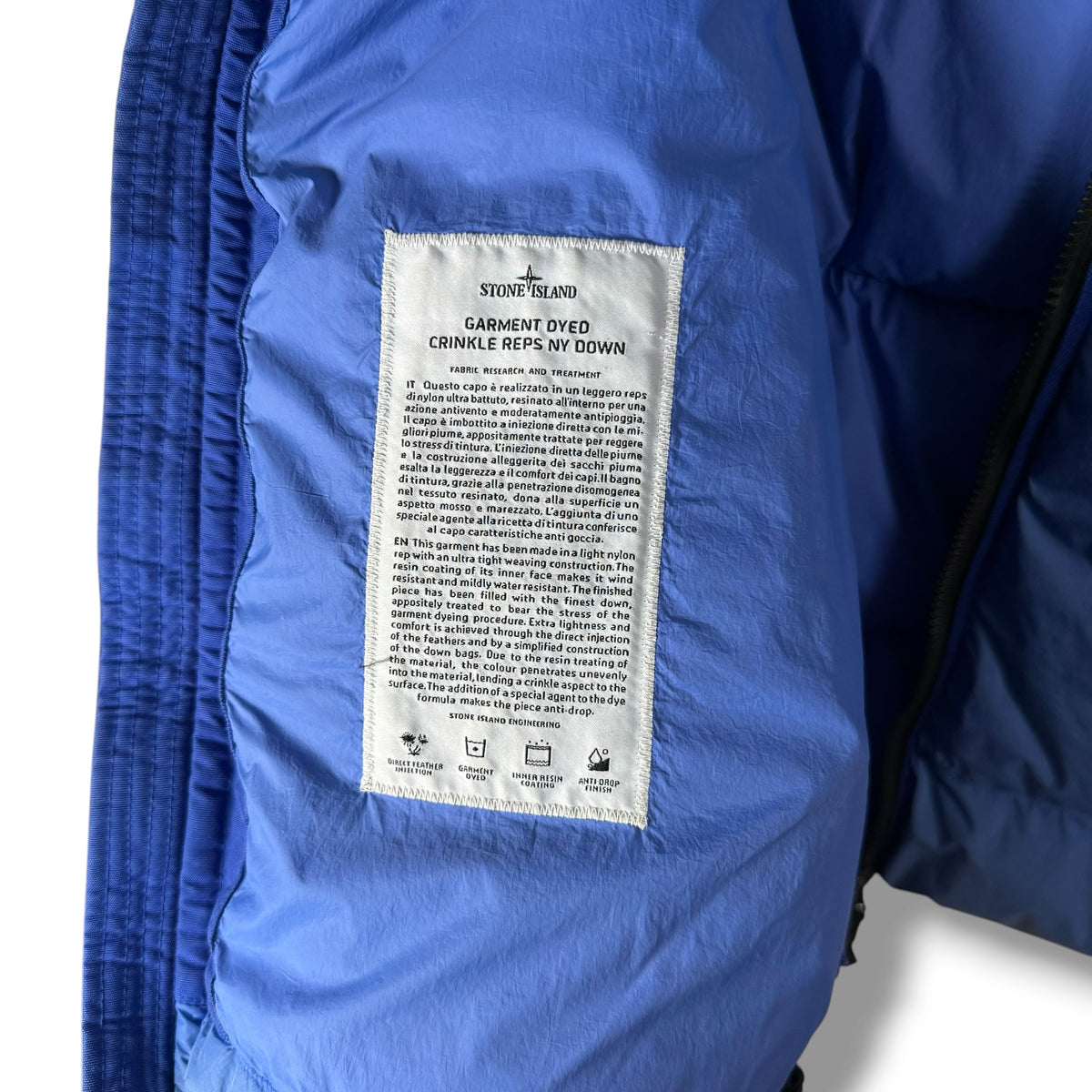 Stone Island Garment Dyed Crinkle Reps NY Down (M, 23”)