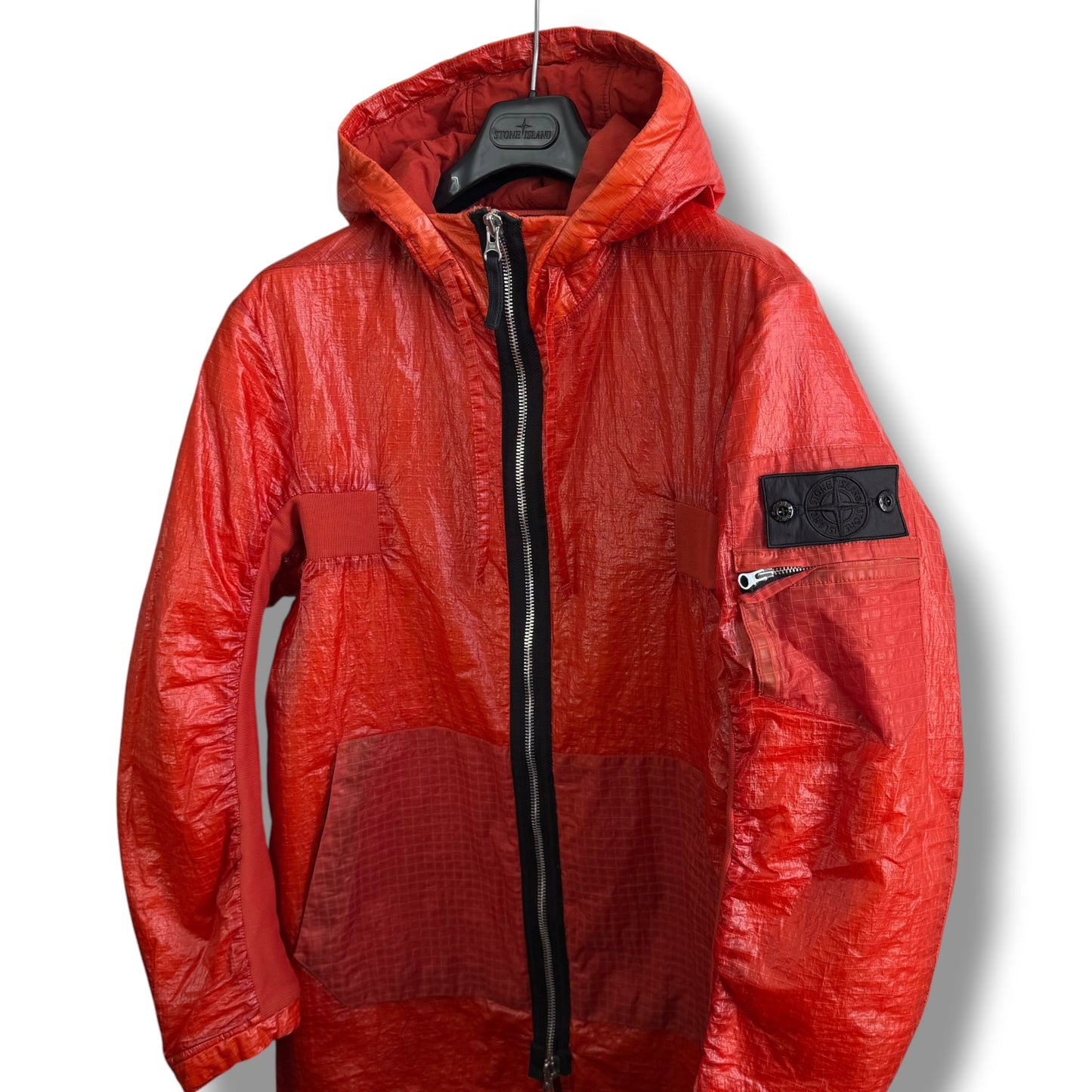 Stone Island Shadow Project Dual Grid Nylon Parka (M, 22.5”)