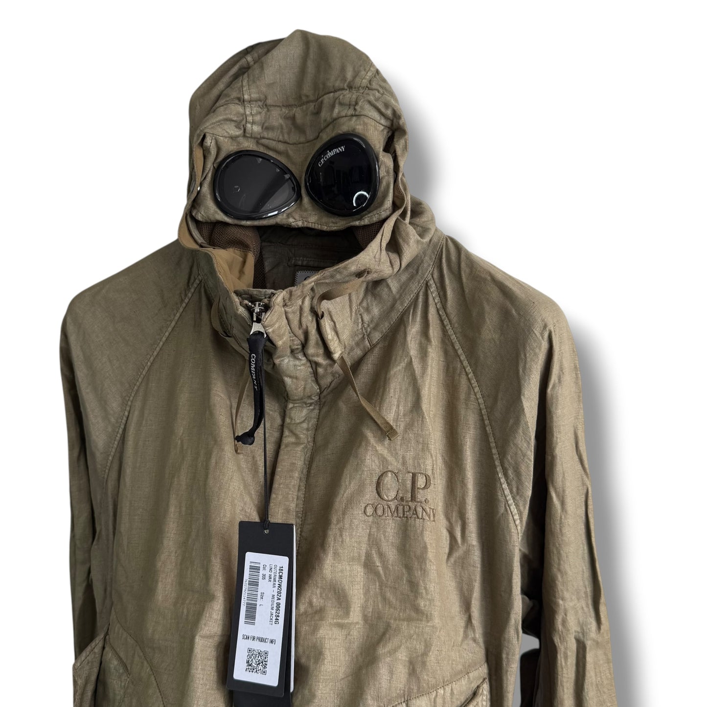 CP Company Lino Wax Jacket (L, 24”)