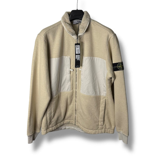 Stone Island Zip Up | Plated Terry Fleece (XL, 25”)