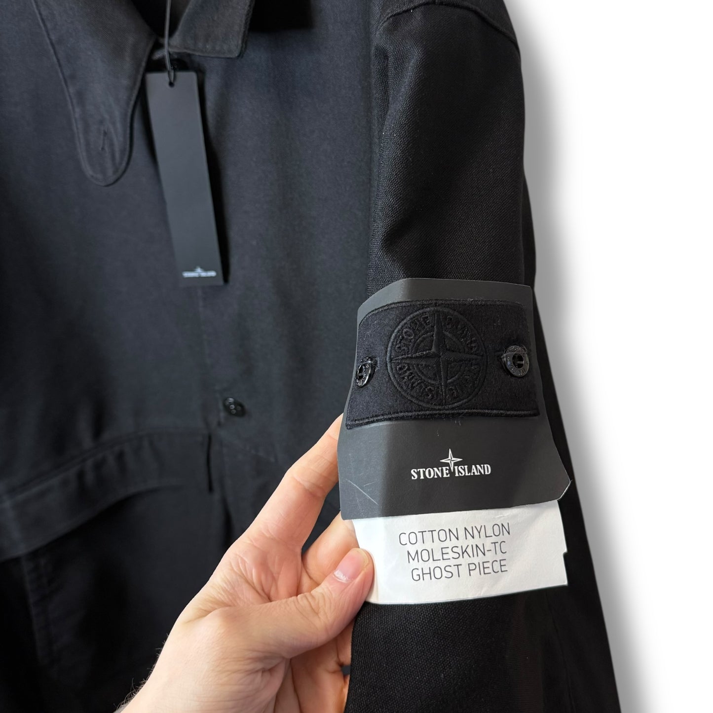 Stone Island Cotton Nylon Moleskin-TC Ghost Piece (2XL, 27”)