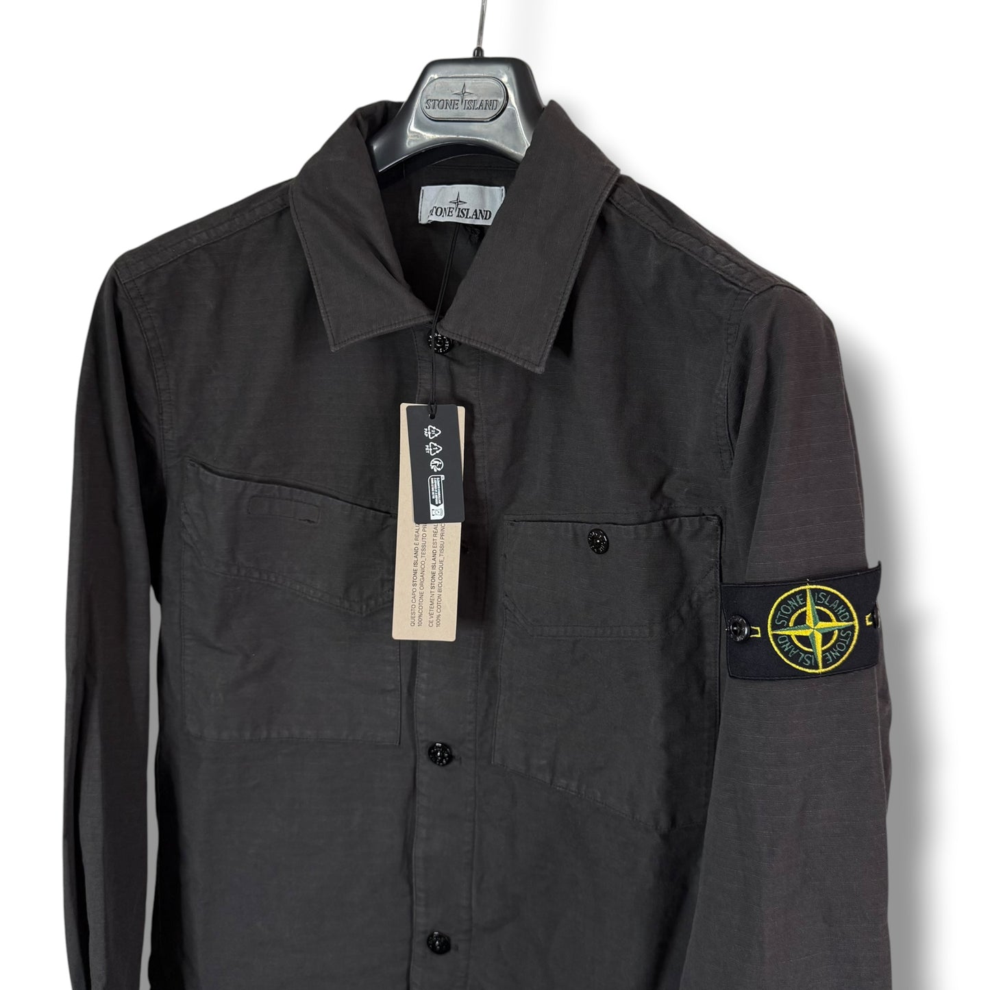 Stone Island Ripstop Overshirt (L, 22.5”)