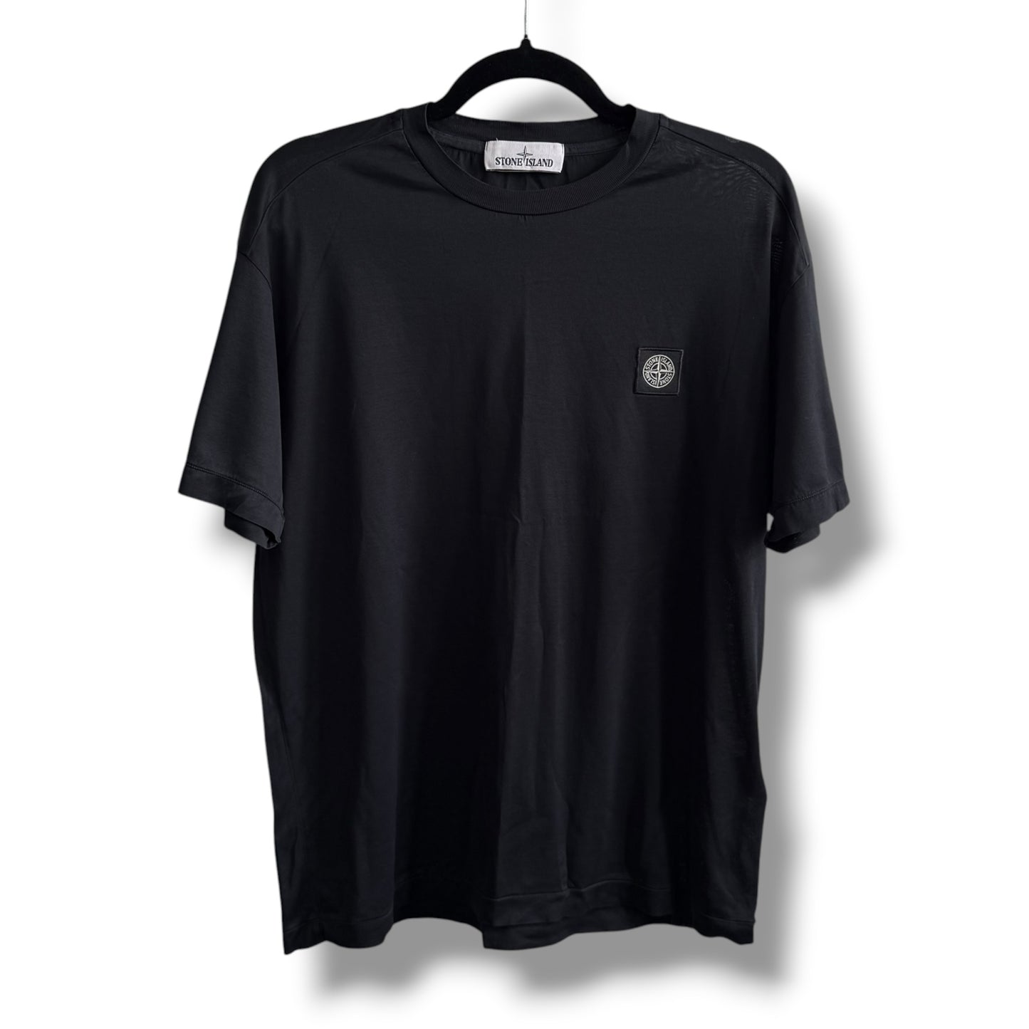 Stone Island Black T-shirt (L, 22.5”)