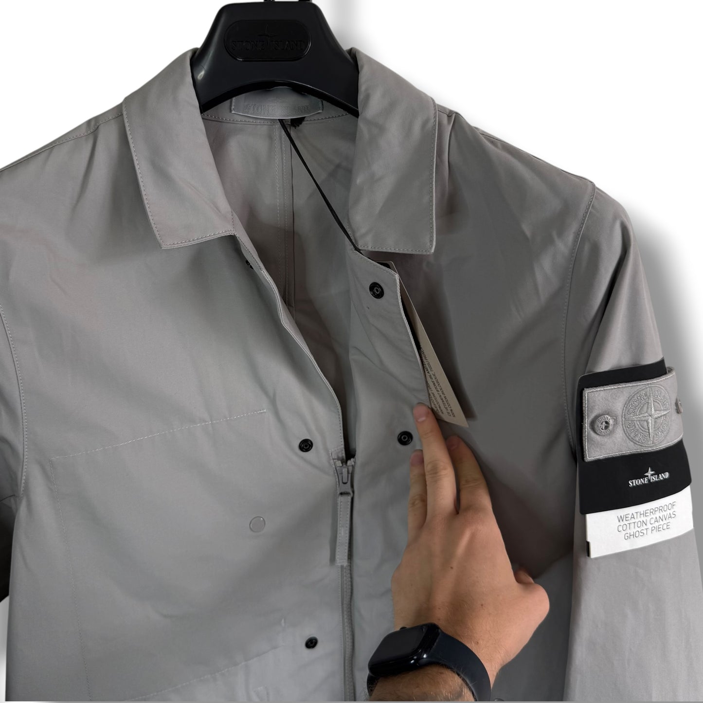 Stone Island Weatherproof Cotton Canvas Ghost Piece (S, 21”)