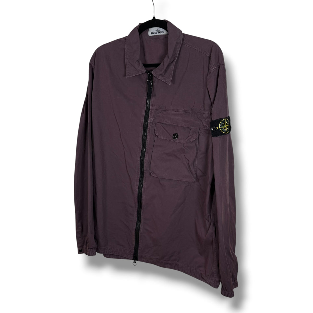Stone Island Purple Overshirt (XL, 24”)