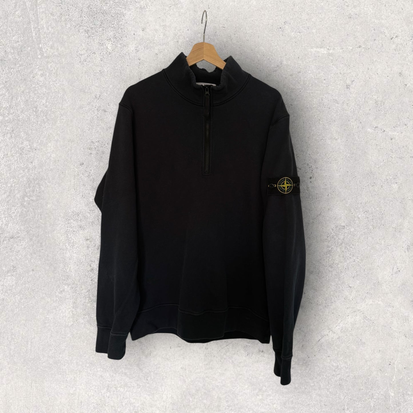 Stone Island Navy 1/4 Zip (XL, 23.5”)