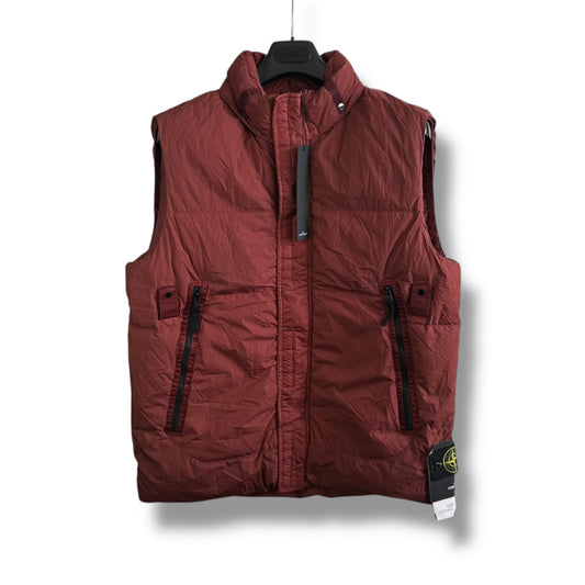 Stone Island Crinkle Reps Down Body Warmer (L, 23”)