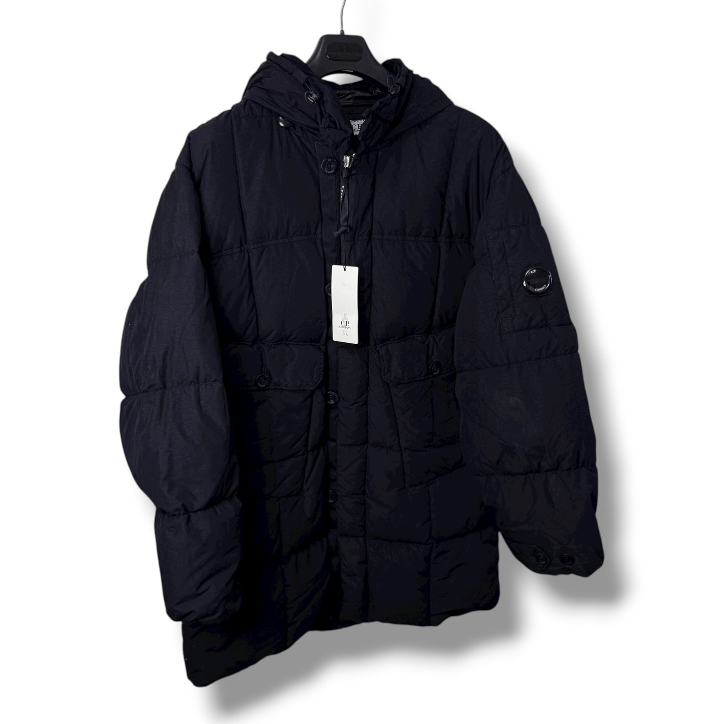 CP Company Flatt Nylon 3/4 Puffer (L, 24.5”)