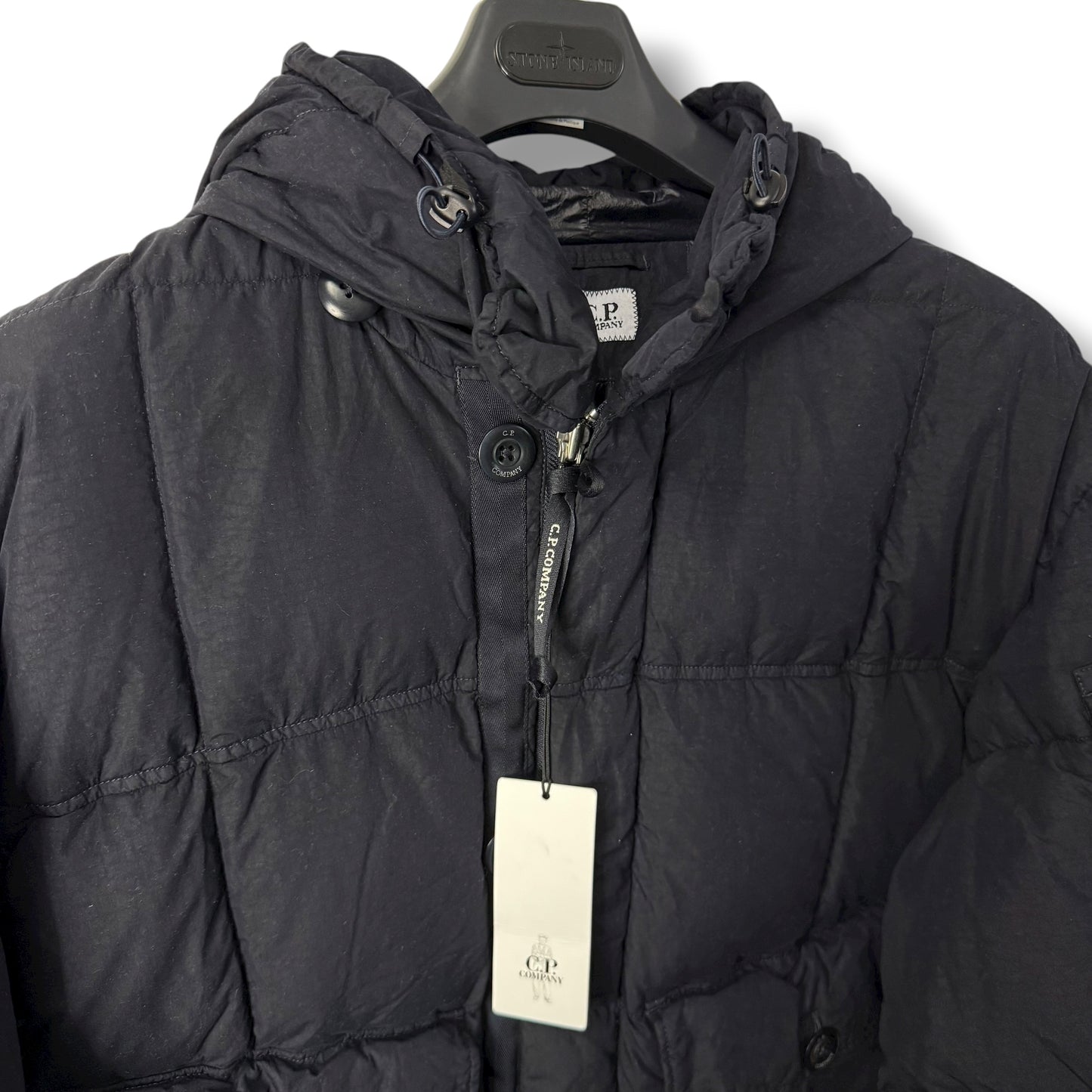 CP Company Flatt Nylon 3/4 Puffer (L, 24.5”)