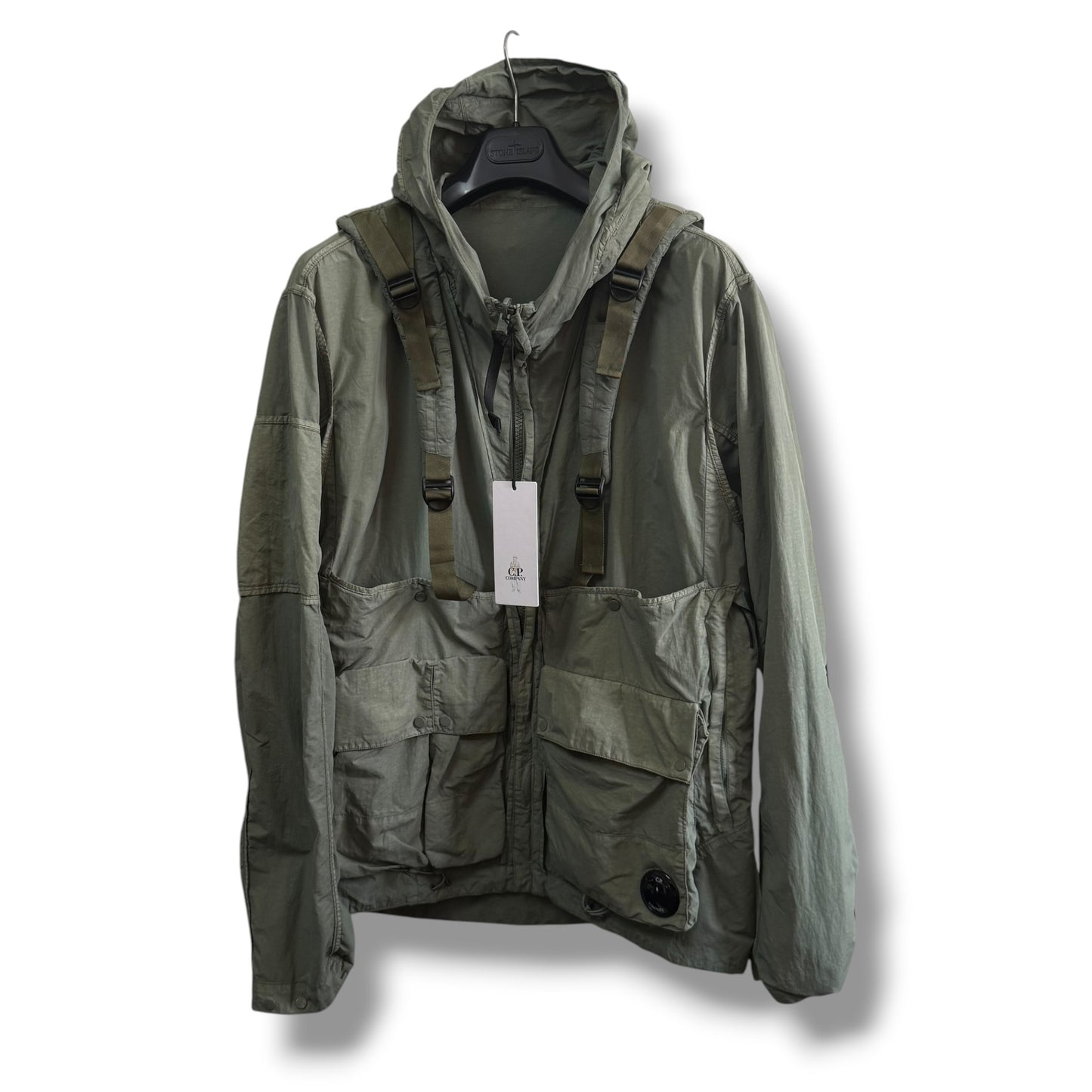 CP Company Flatt Nylon Reversible Hooded Jacket (2XL, 26”)