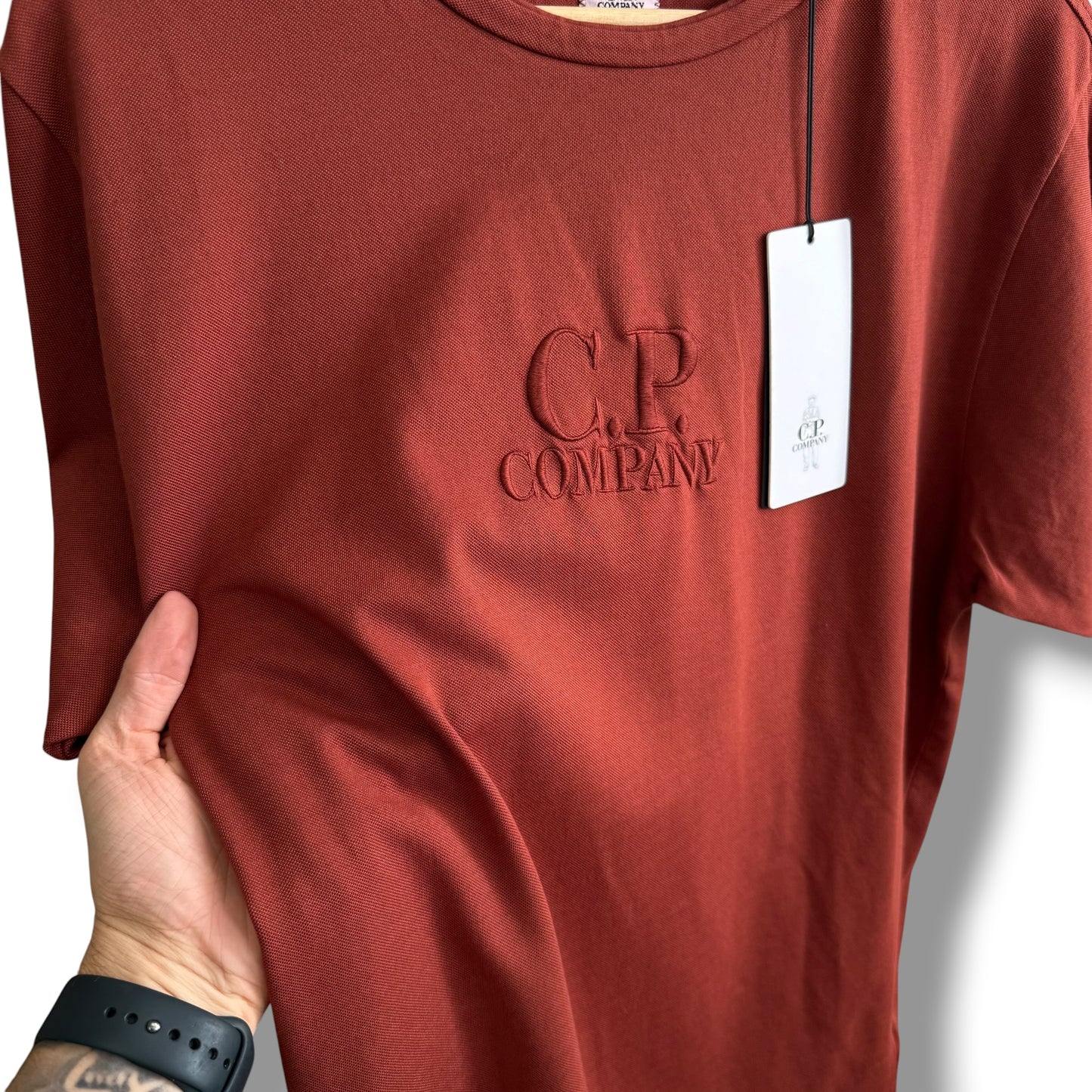 CP Company Burgundy T-shirt (L, 21.5”)