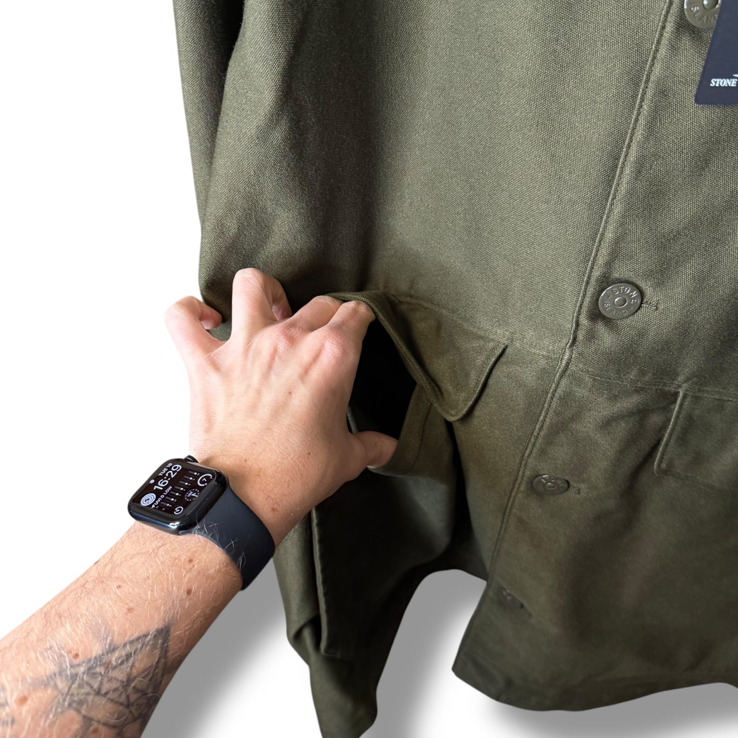 Stone Island Cotton Nylon Moleskin-TC Ghost Piece (3XL, 28”)