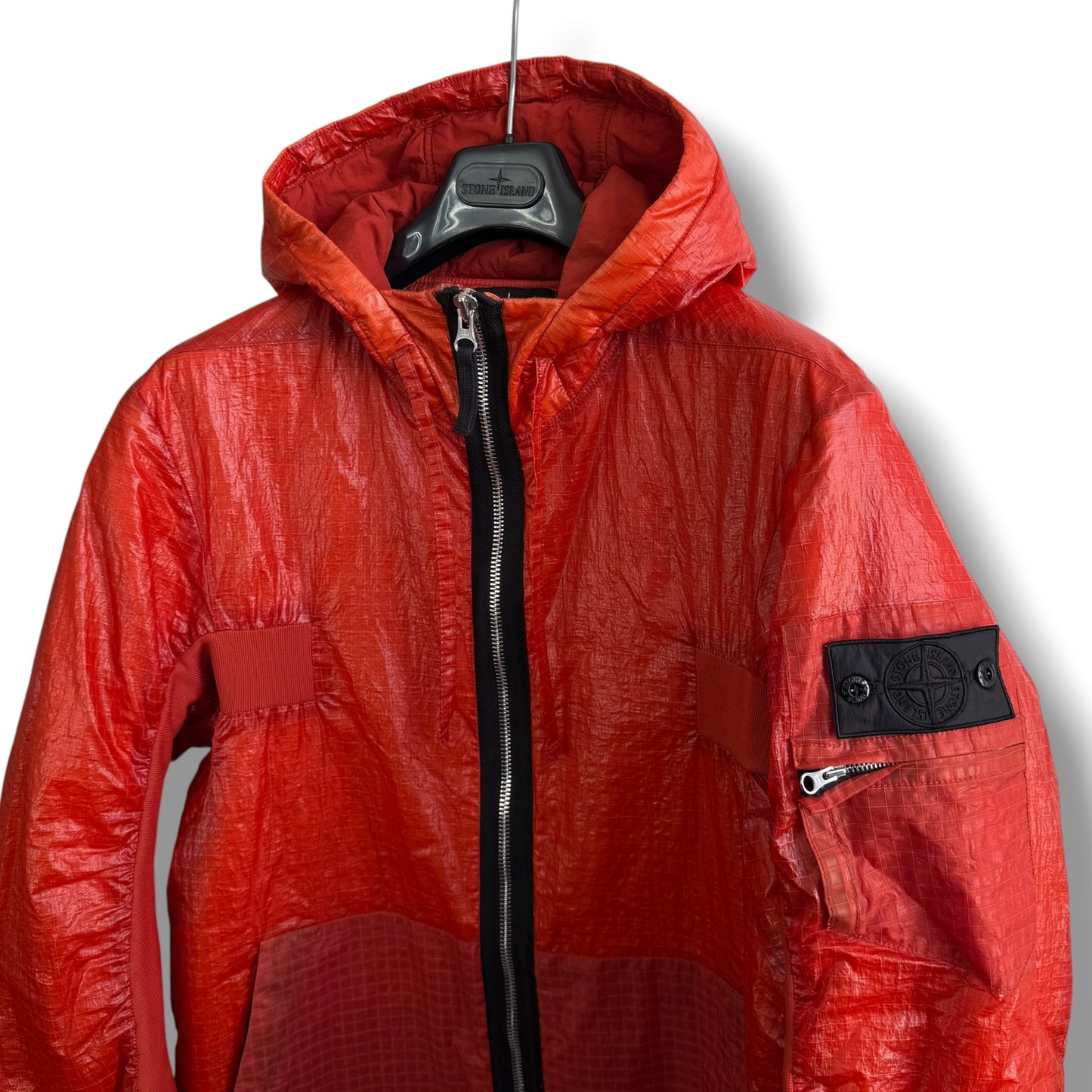 Stone Island Shadow Project Dual Grid Nylon Parka (M, 22.5”)