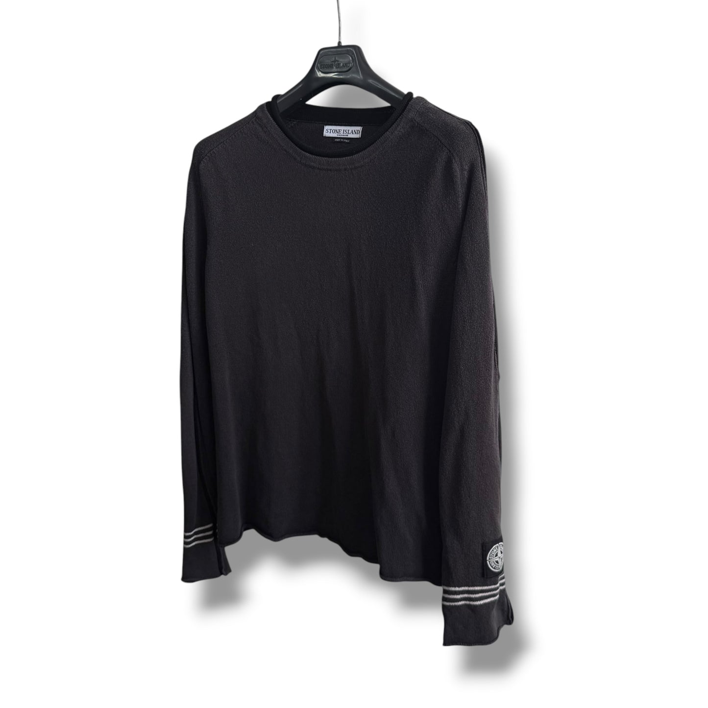 Stone Island Patch Logo Crew Knit (XXL, 25.5”)