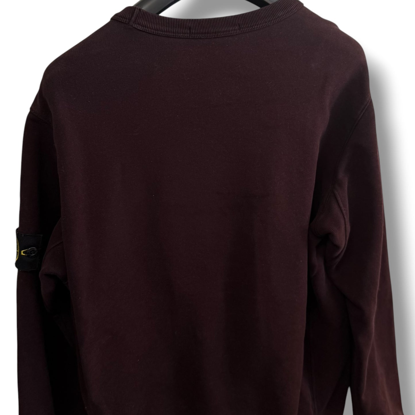 Stone Island Maroon Sweatshirt (L, 23”)