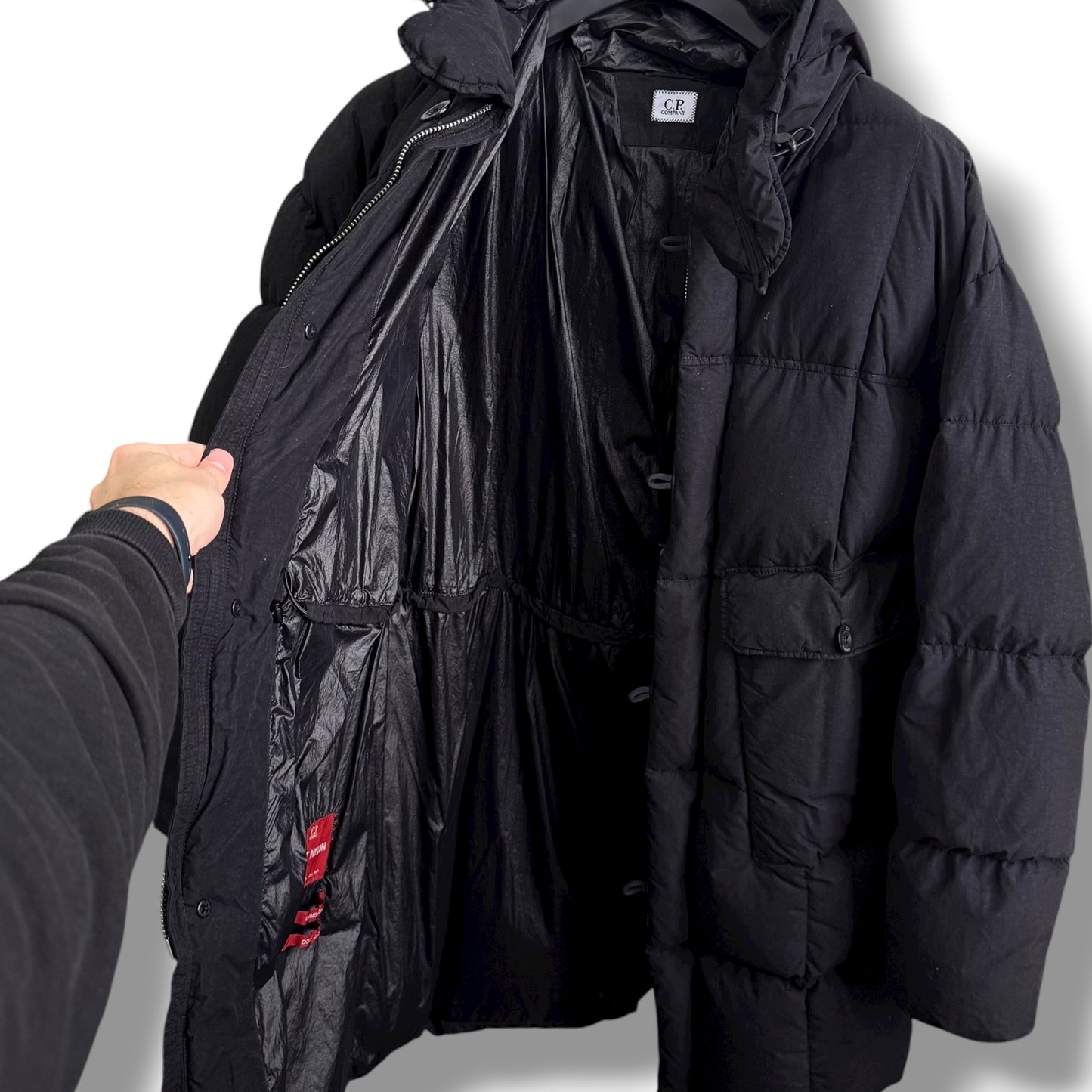 CP Company Flatt Nylon 3/4 Puffer (XL, 26”)