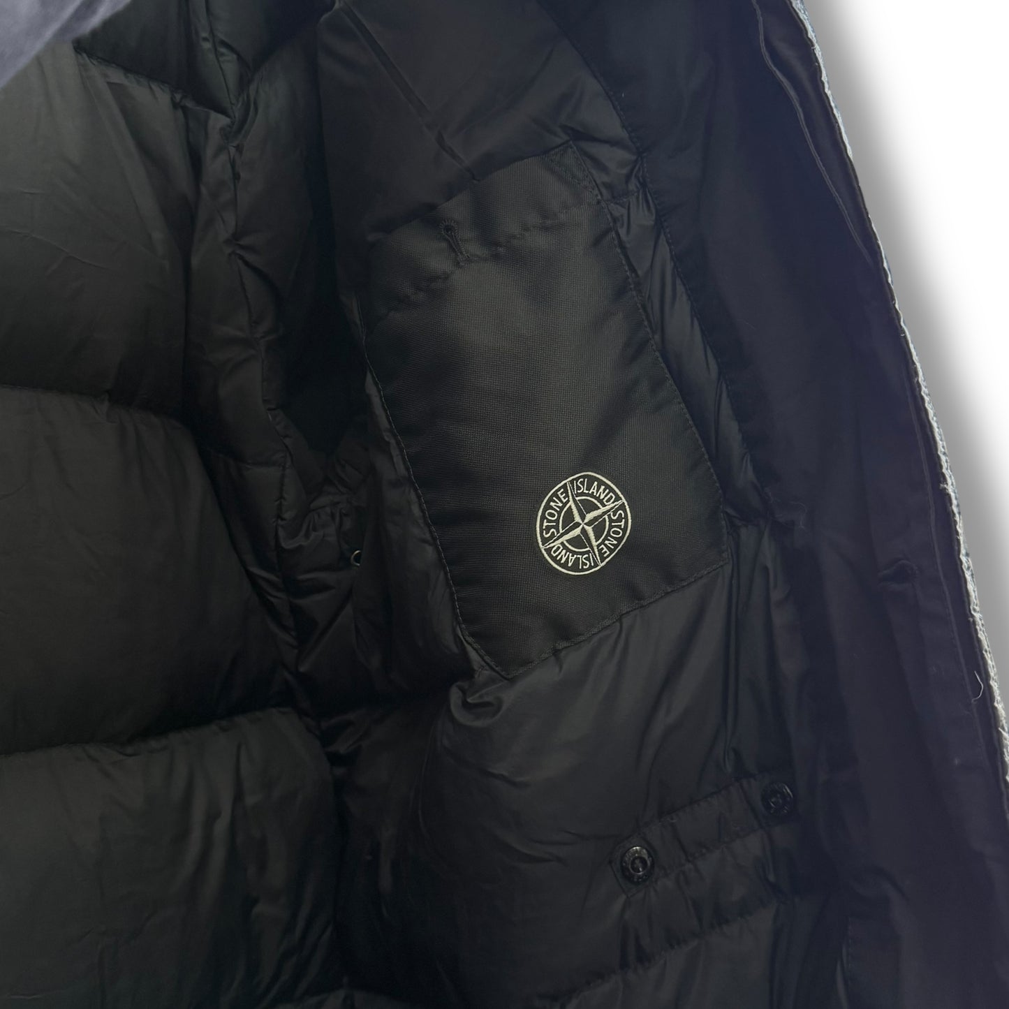 Stone Island Naslan Light Watro Down TC Long Fishtail Coat (M, 24.5” - Fits XL)