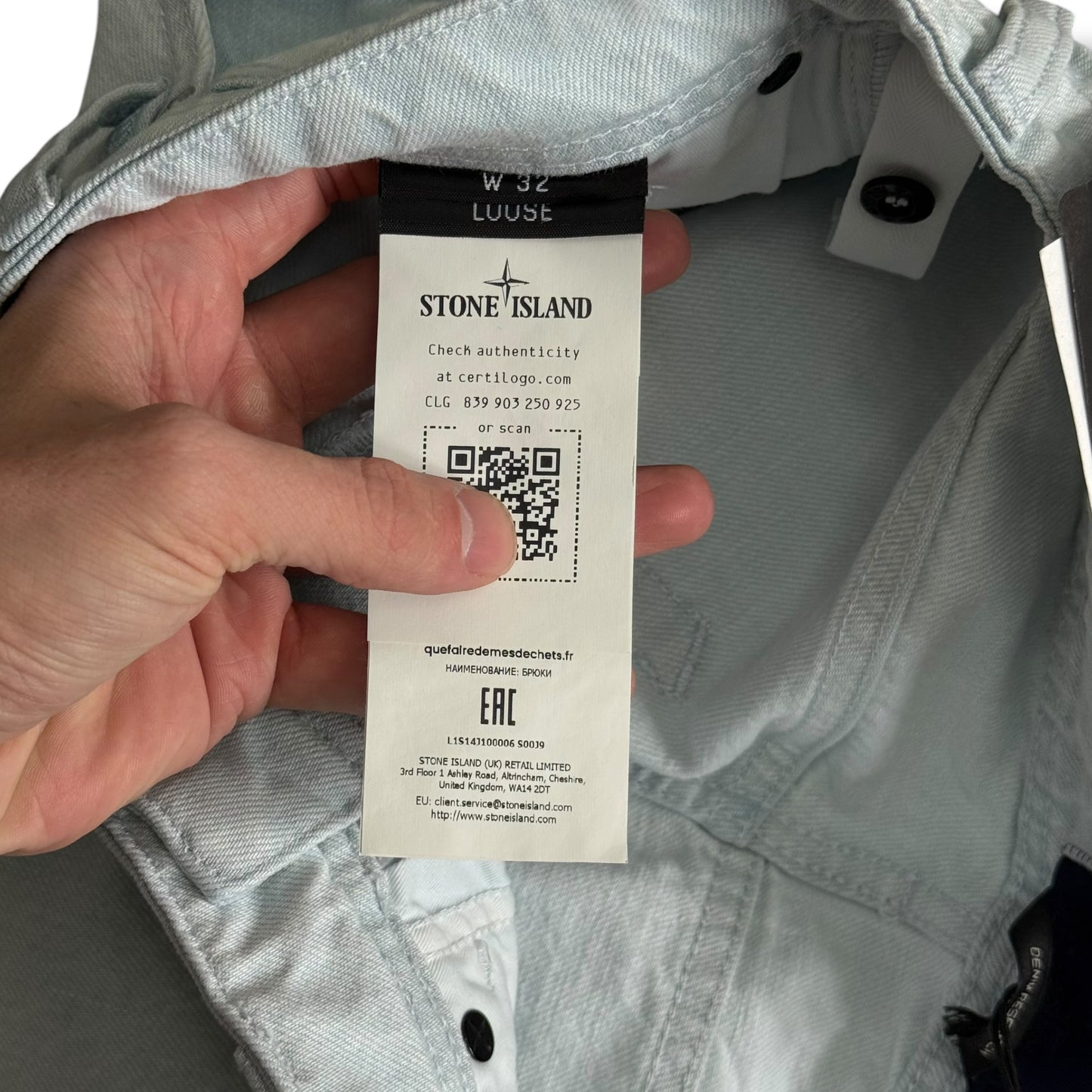 Stone Island Indigo-Denim Ultra Bleach Jeans SS_26 (32”)