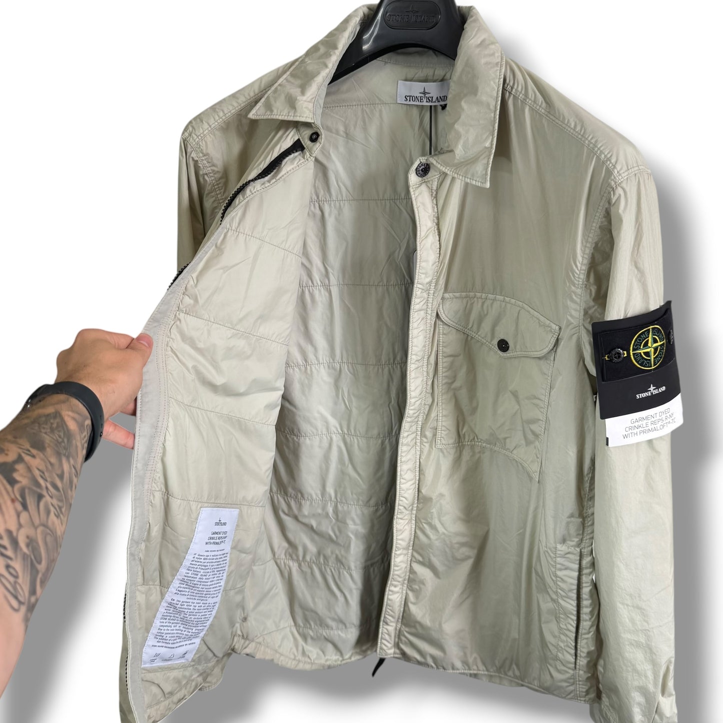 Stone Island Garment Dyed Crinkle Reps R-NY With Primaloft-TC (L, 23.5”)