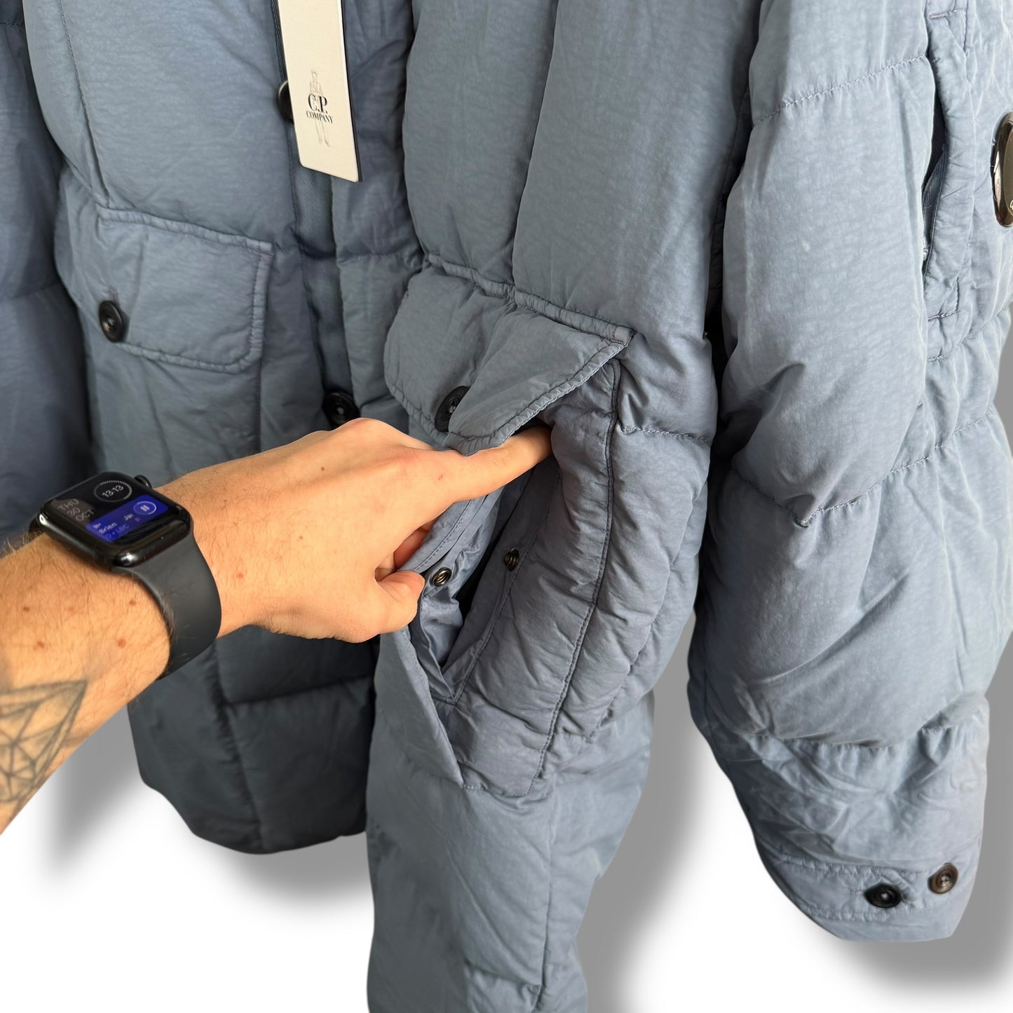 CP Company Flatt Nylon Down Coat (L, 24”)