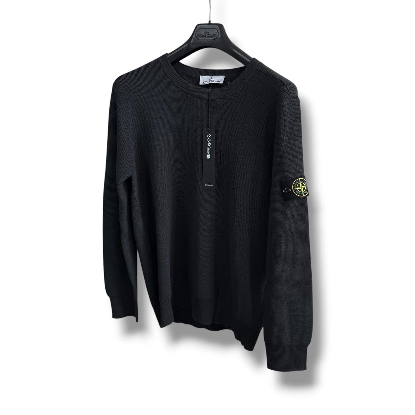 Stone Island Ribbed Jumper (L, 22.5”)