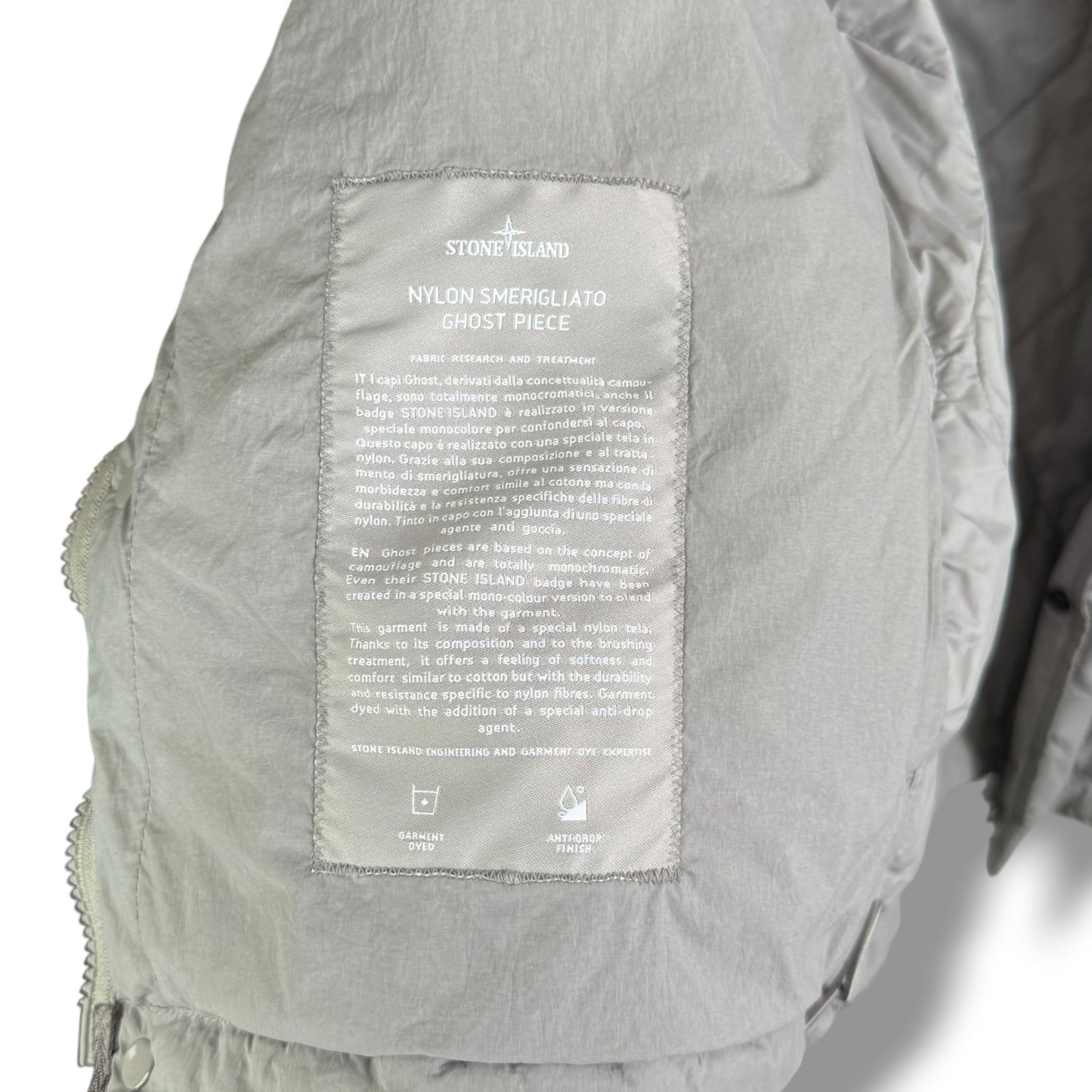 Stone Island Nylon Smerigliato Ghost Gilet (XL, 24”)
