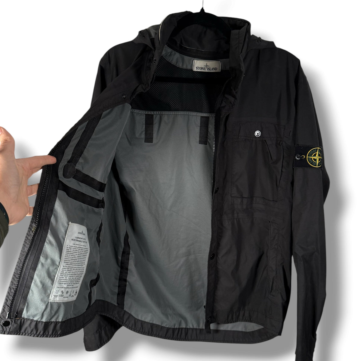 Stone Island Garment Dyed Performance Rip Stop Water Proof Jacket (M, 22”)