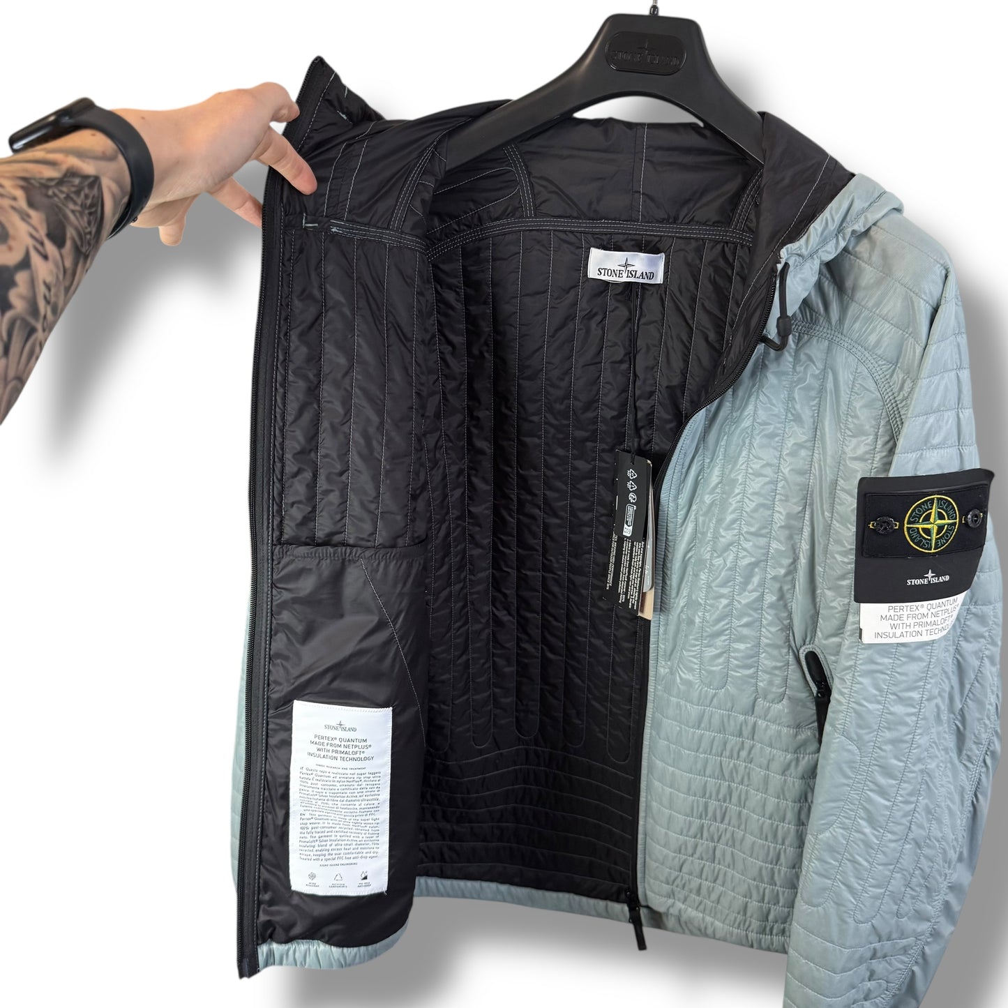 Stone Island Pertex Quantum Made From Netplus With Primaloft (XL, 25.5”)