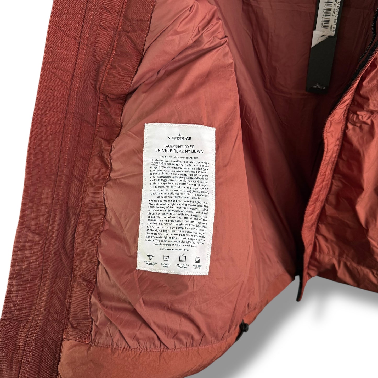 Stone Island Crinkle Reps Down Body Warmer (L, 23”)