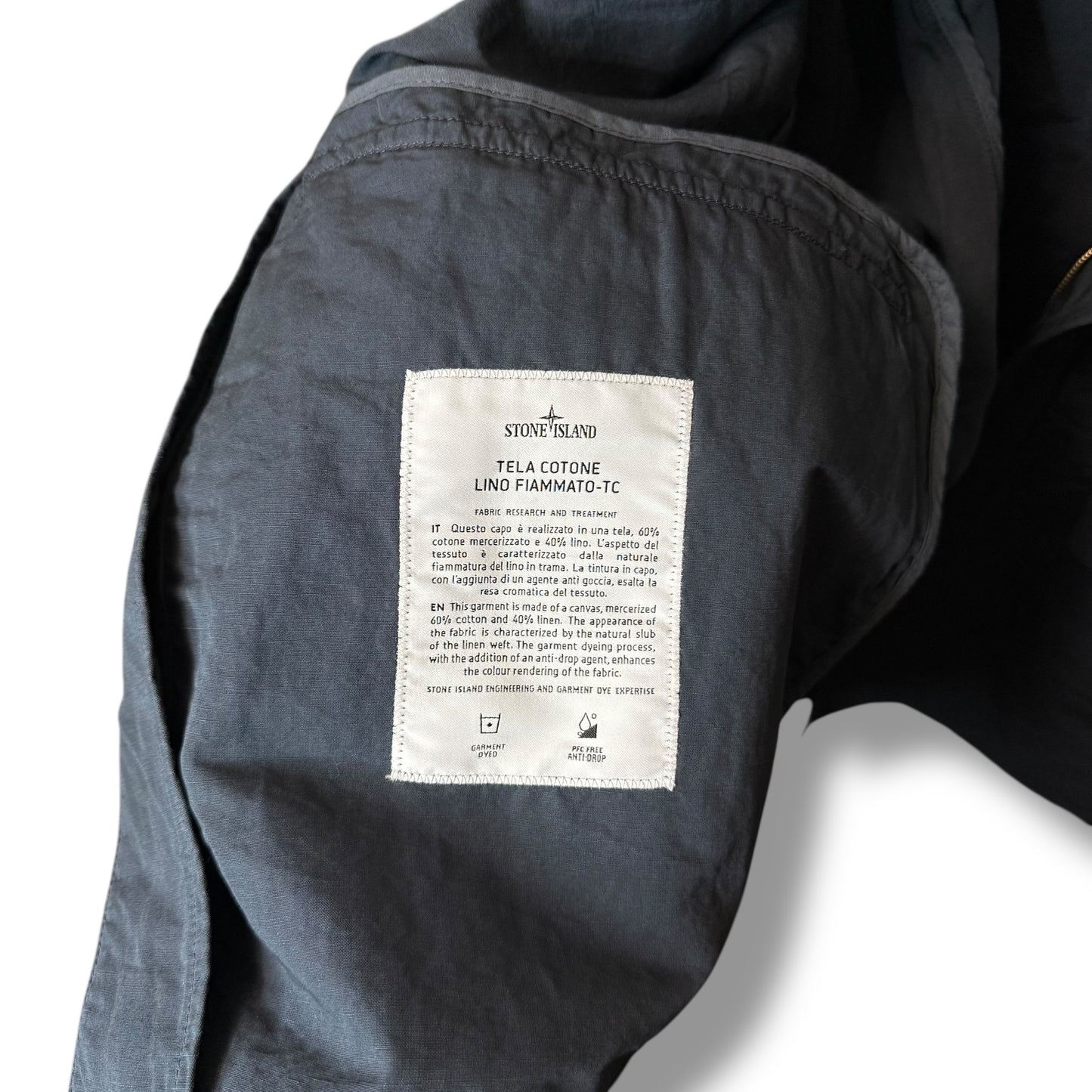 Stone Island Tela Cotone Lino Fiammato-TC (3XL, 27.5”)