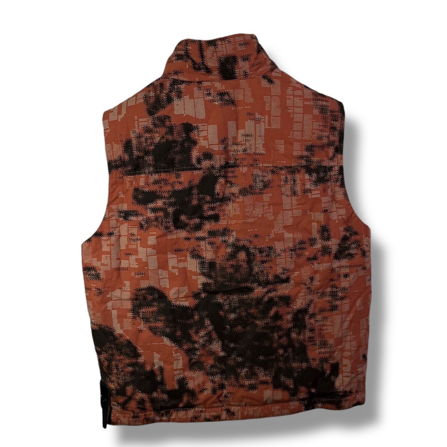 Stone Island Earth Mapping Camouflage Cotton Canvas-Down Body Warmer (XL, 24”)