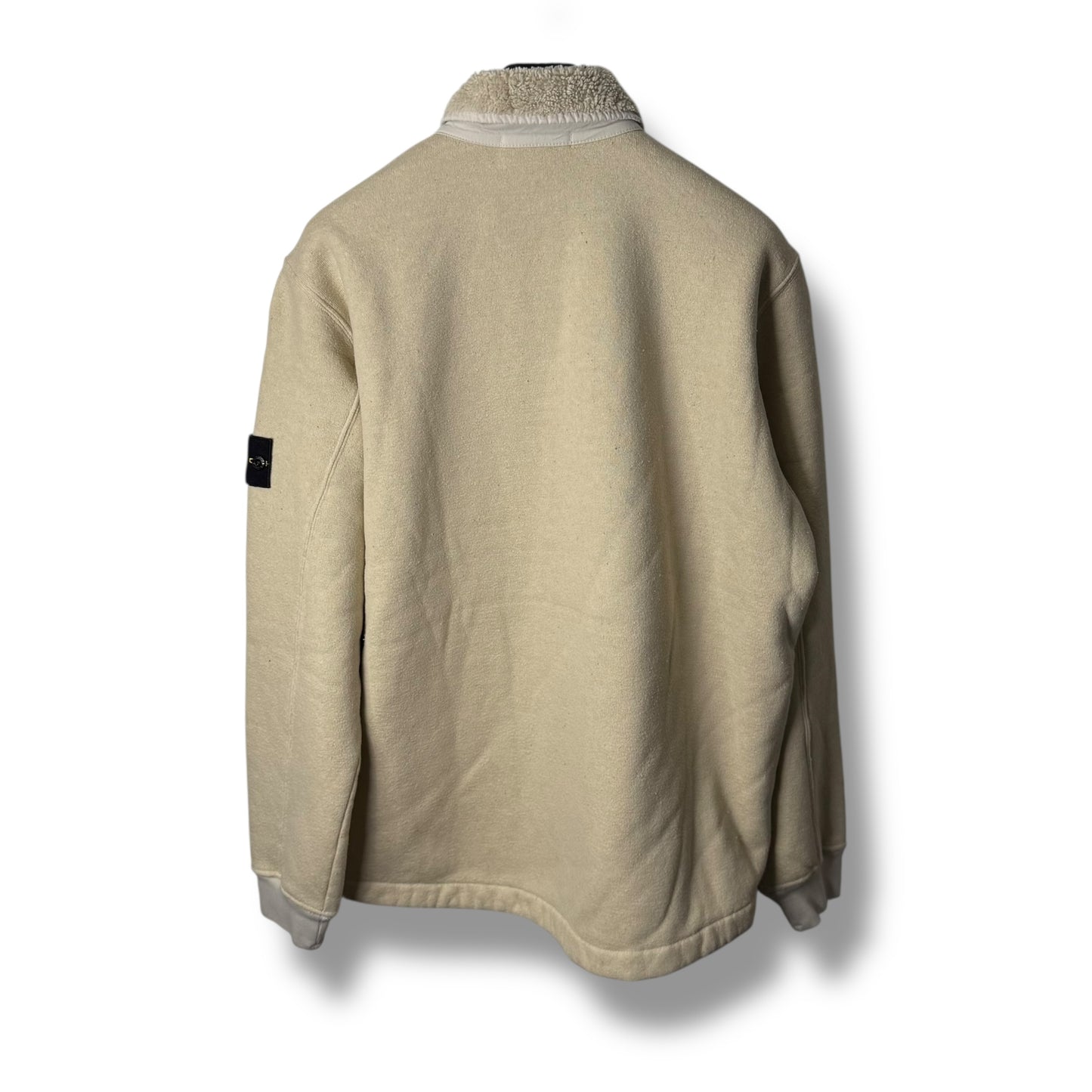 Stone Island Zip Up | Plated Terry Fleece (XL, 25”)