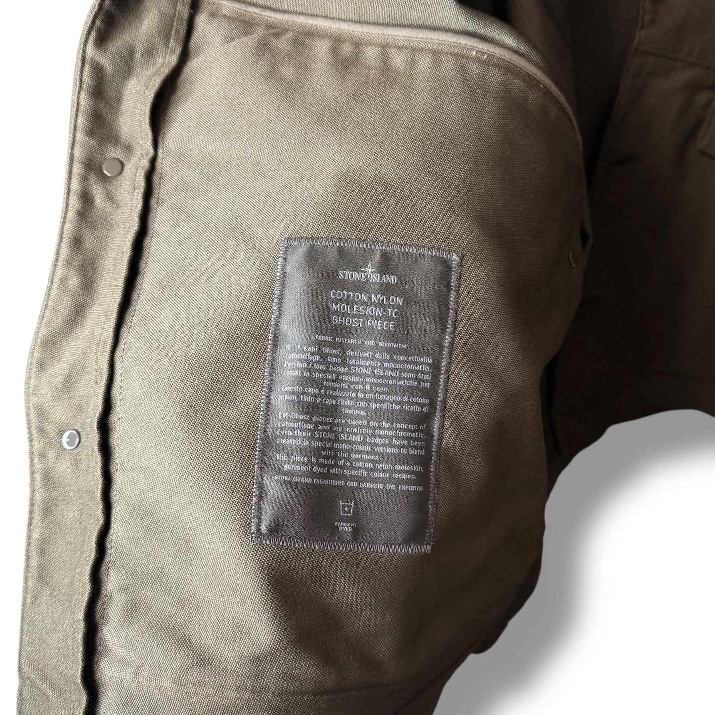 Stone Island Cotton Nylon Moleskin-TC Ghost Piece (3XL, 28”)