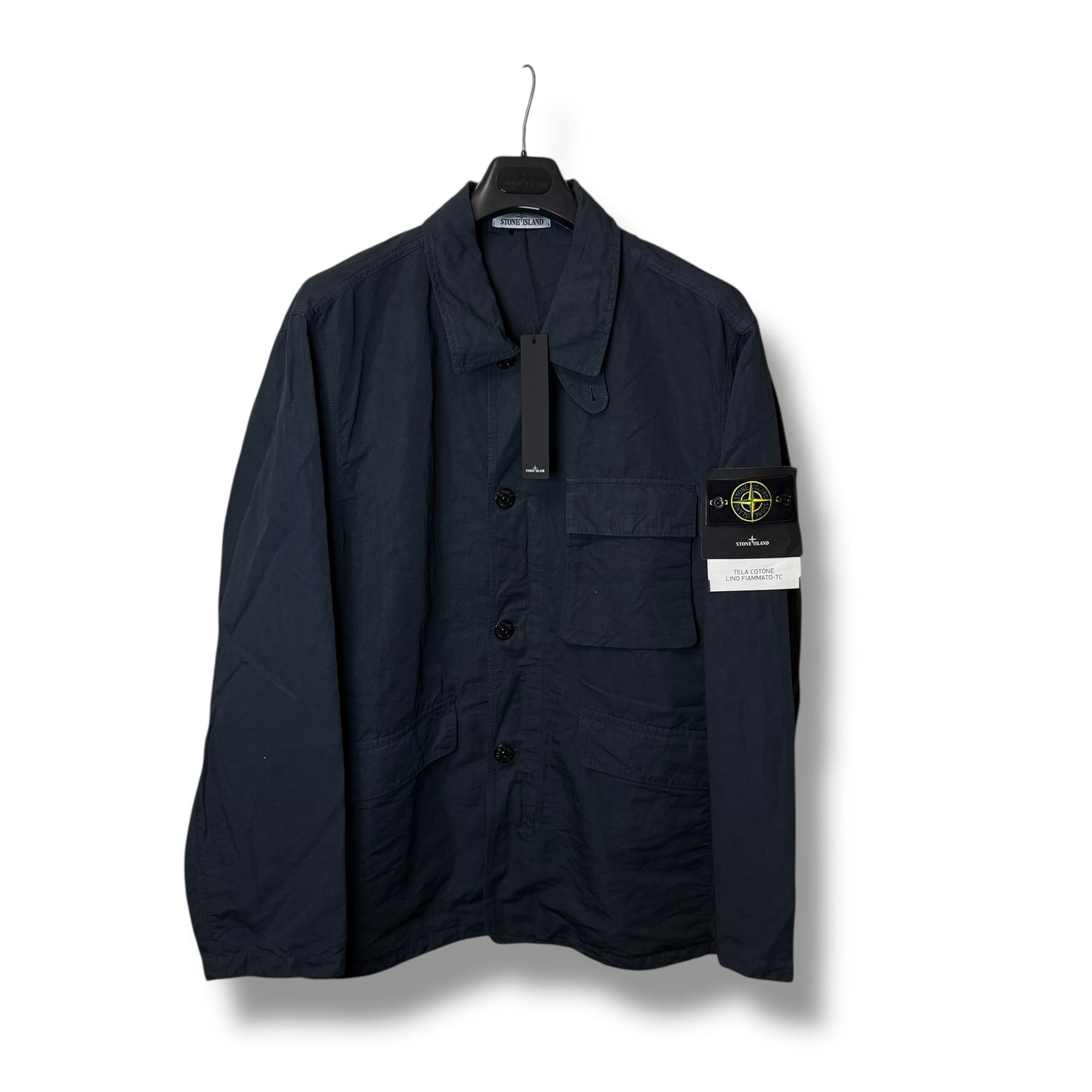 Stone Island Tela Cotone Lino Fiammato-TC (3XL, 27.5”)