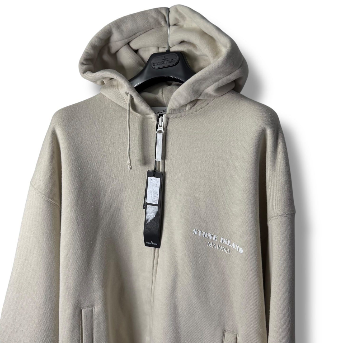 Stone Island Marina Heavy Thick Cotton Zip Hoodie (XL, 27”)