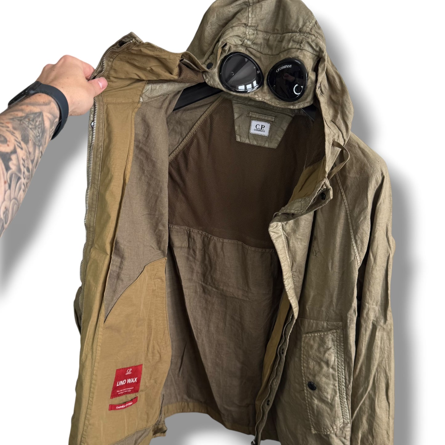 CP Company Lino Wax Jacket (L, 24”)