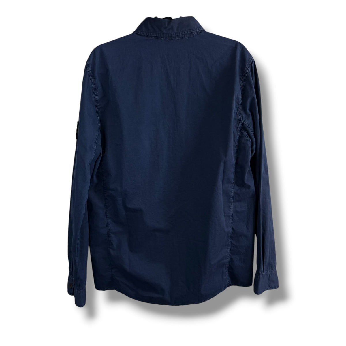 Stone Island Navy Overshirt (L, 22”)