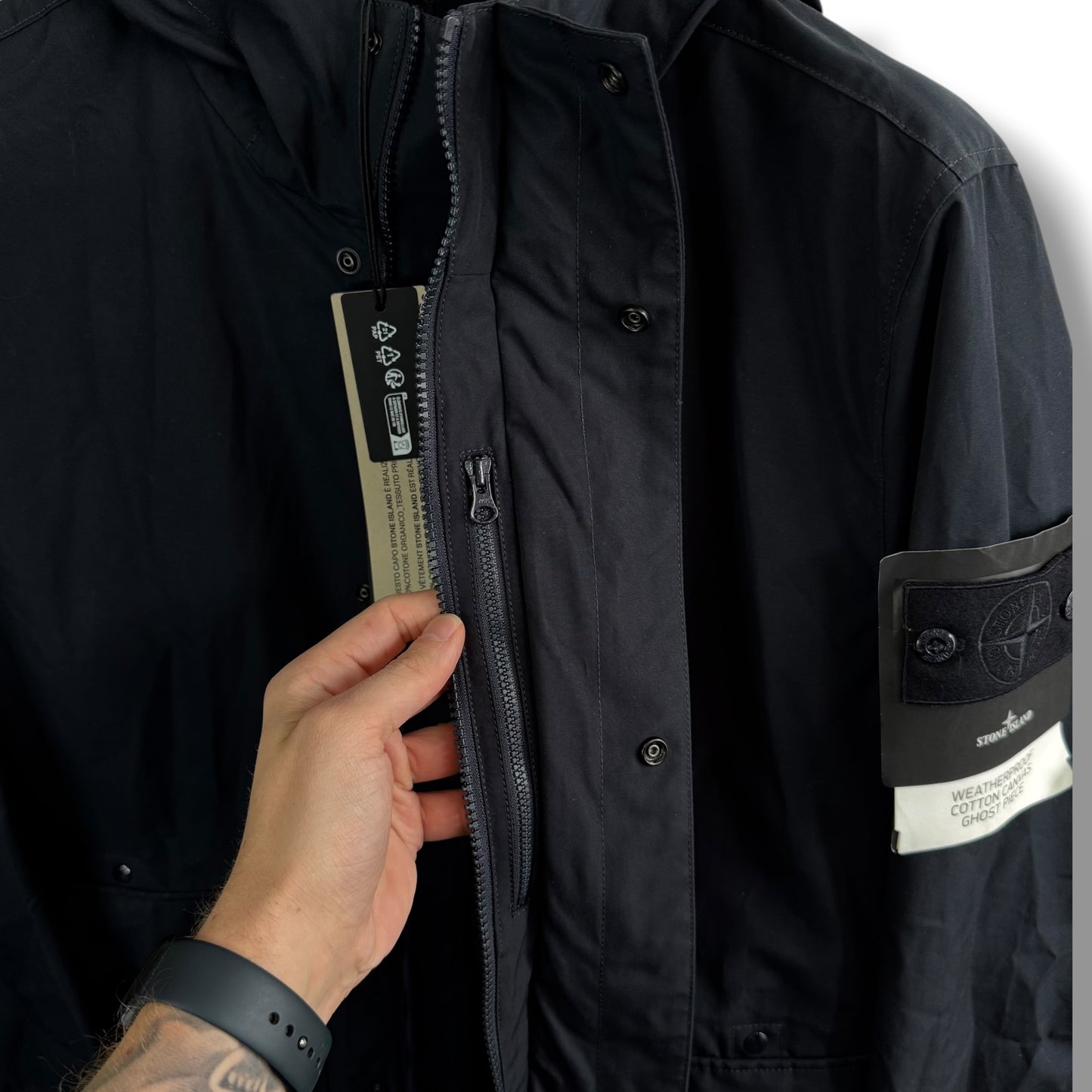 Stone Island Weatherproof Ghost Parka Jacket (XL, 25”)